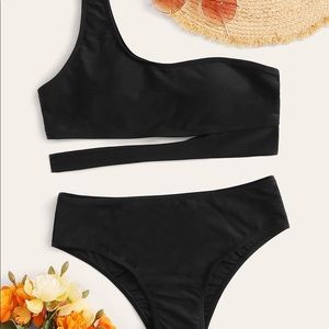 one shoulder bikini top